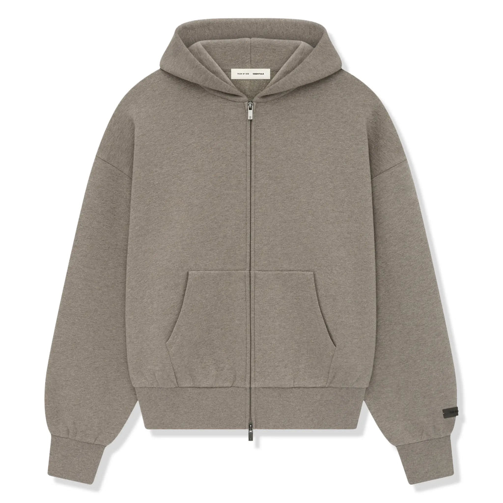 Fear Of God Essentials Classic Hood Homestead Heather Zip-Up Hoodie (SS25)