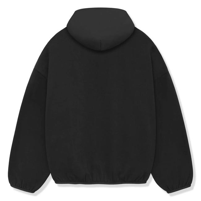 Fear Of God Essentials Core Collection Nylon Fleece Black Hoodie (SS24) Main Image