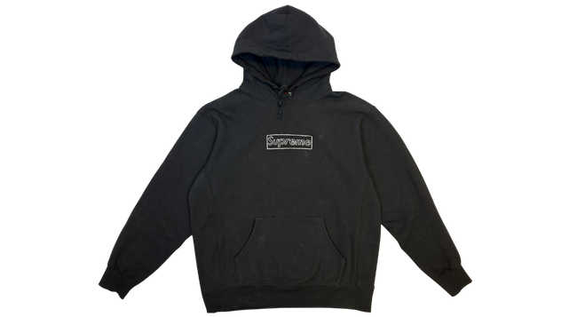 Supreme KAWS Chalk Logo Hoodie Black (P) Main Image